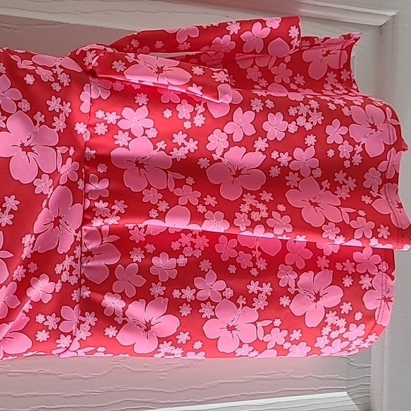 DECREE BRAND WOMENS ONE PIECE PINK AND RED SWIM SUIT WITH WRAP SKIRT SIZE XS - Picture 4 of 16